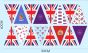 Platinum Jubilee Cotton Bunting Panel, Baby Blue