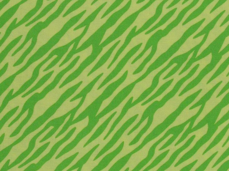 Electric Safari Zebra Cotton Print, Lime