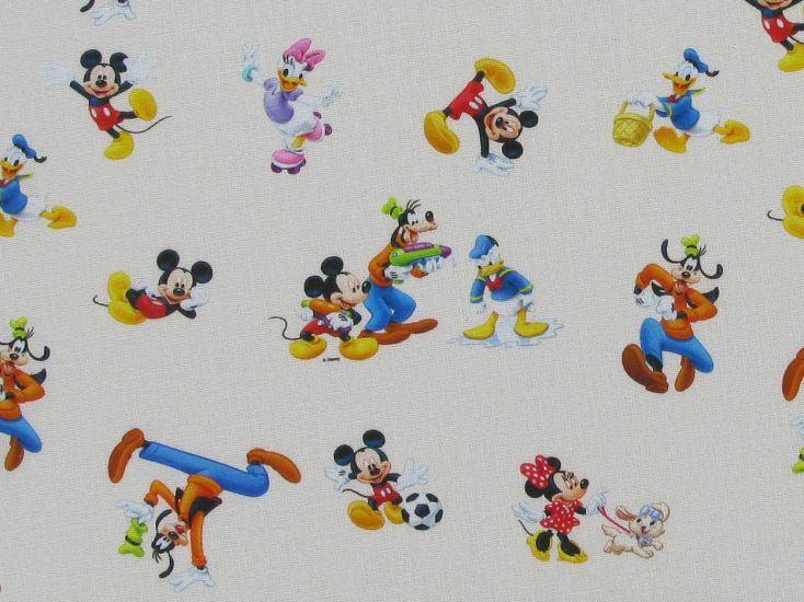 Disney Printed Cotton, Mickey and Friends Outdoors