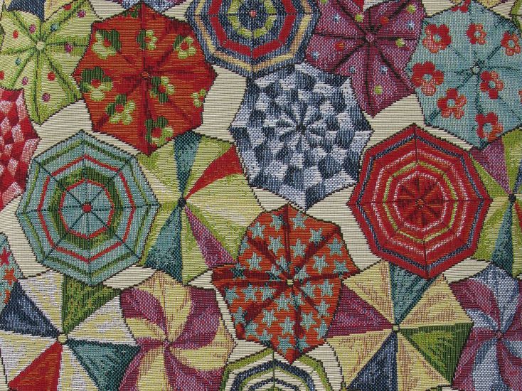 Cotton Rich Woven Tapestry, Umbrellas