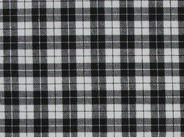 Box Check Polyviscose Suiting Black And White