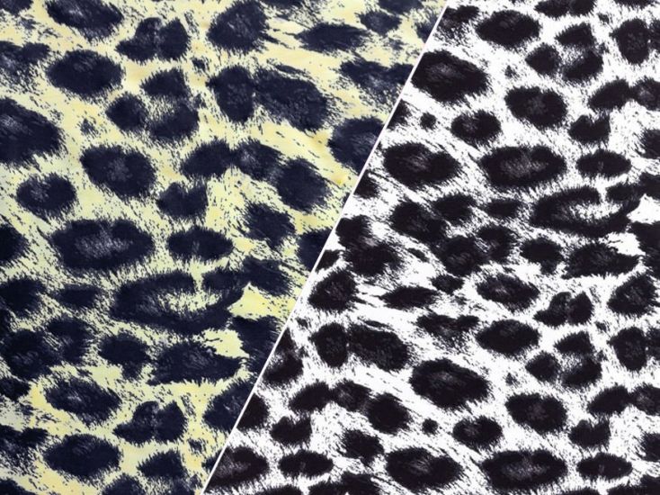 Colour Change Cotton Jersey, Electric Leopard, Yellow
