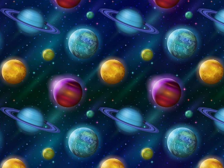 Cosmic Collection Cotton Print, Outer Worlds