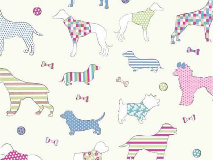 Woof Cotton Print, Candy