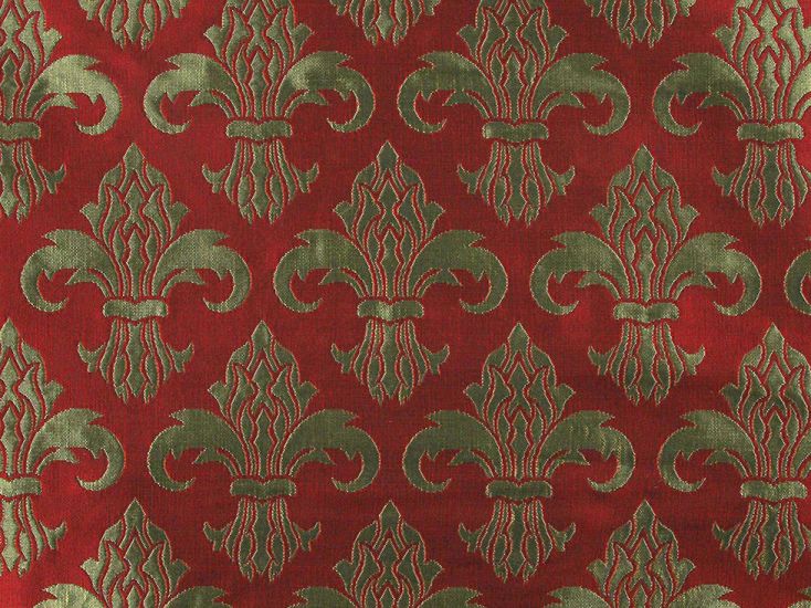 Fleur De Lis Jacquard, Red