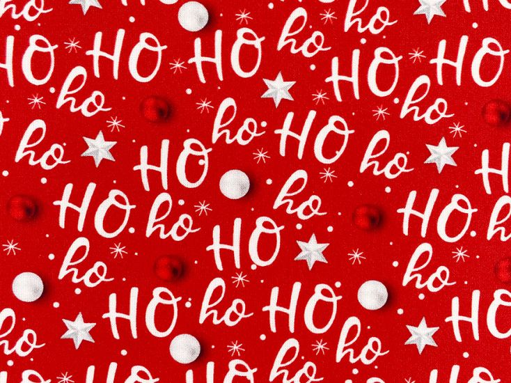 Ho Ho Baubles Cotton Print