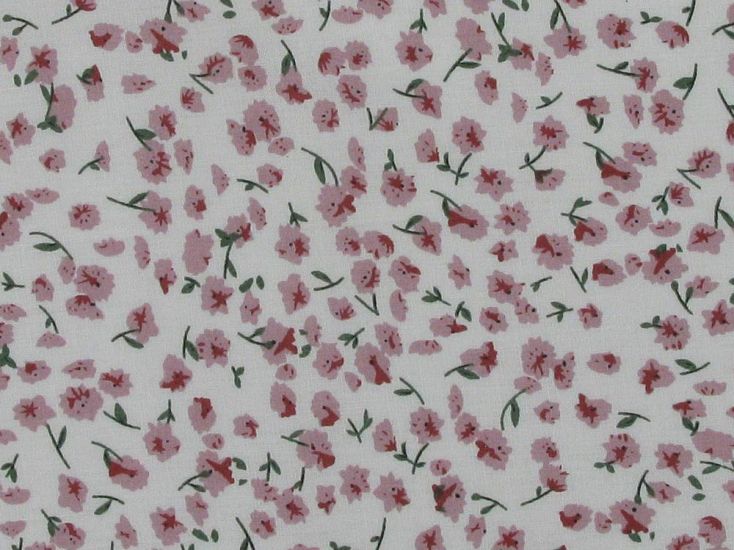 Lily Dance Viscose Print, White