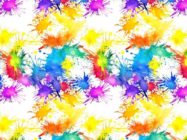 Paint Splatter Cotton Print