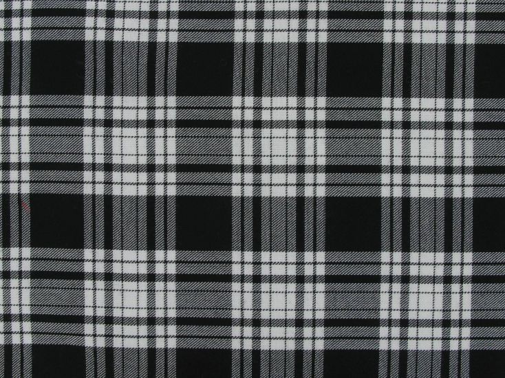 Polyviscose Blend Tartan Sinclair, White