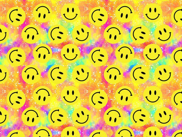 Psychedelic Smiles Cotton Print