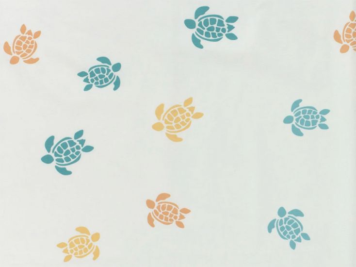 Swimming Turtles Cotton Jersey