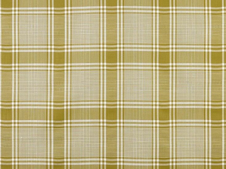 Woven Check Curtain Fabric, Willow