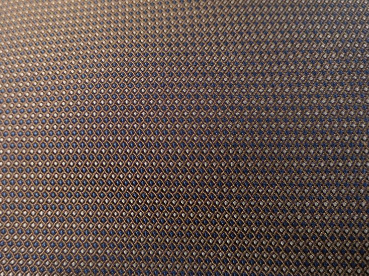 Woven Narrow Width Silk, Grid, Copper