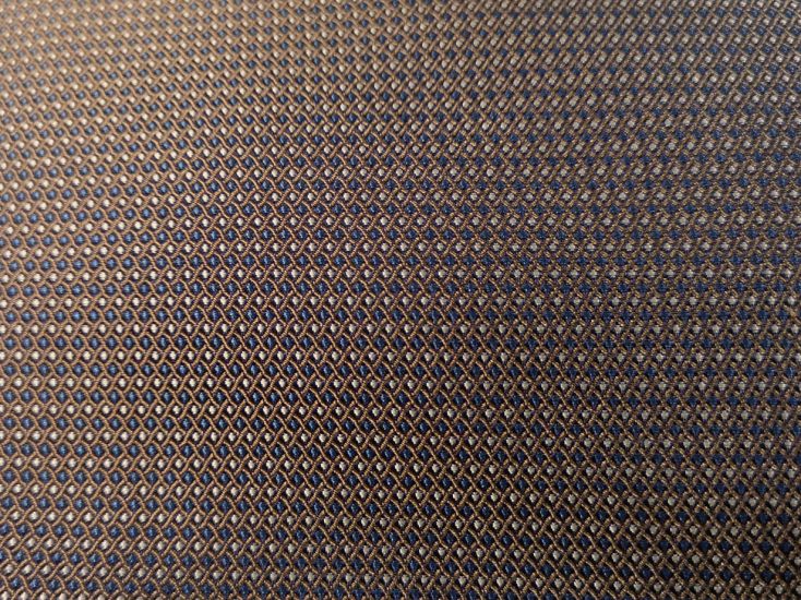 Woven Narrow Width Silk, Grid, Copper