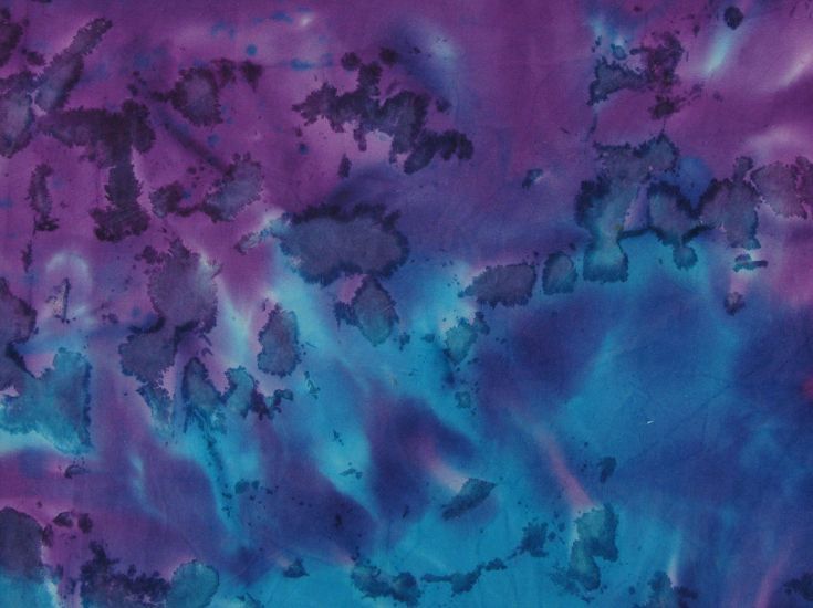 Indian Batik Cotton, Junoon, Blue and Purple