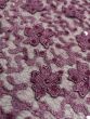 Scalloped Edge Floral Sequin Lace, Orchid