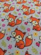 Foxes Polycotton Print, Silver