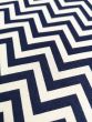 Chevron Polycotton Print, Navy