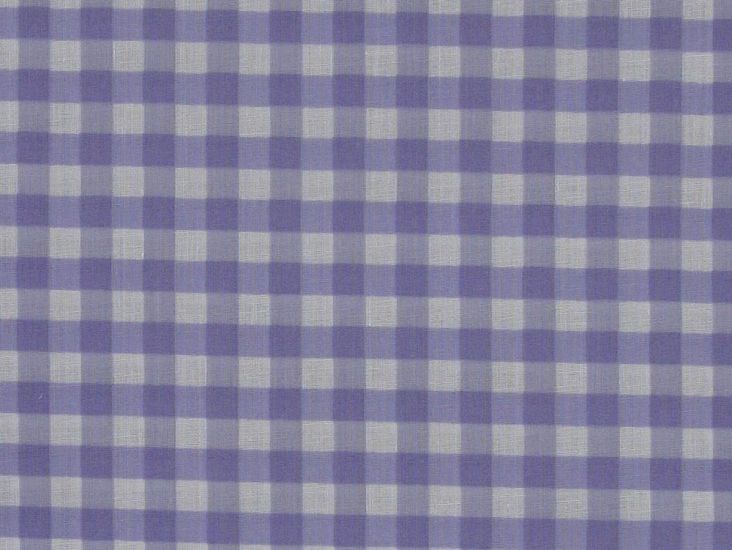 1/4 Inch Printed Polycotton Gingham, Lilac