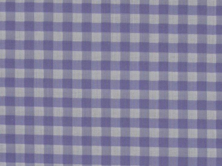 1/4 Inch Printed Polycotton Gingham, Lilac