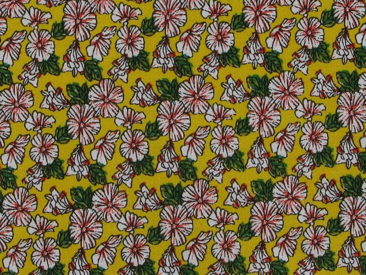 Camelia Stream Viscose Poplin Print, Yellow