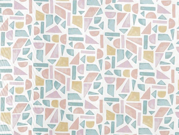 Elmer Cotton Curtain Fabric, Bon Bon