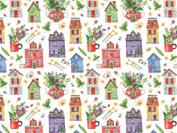 Fairytale Town Cotton Print