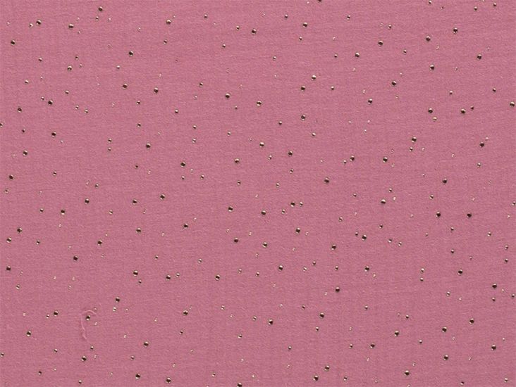 Gold Speck Foiled Double Gauze, Pink