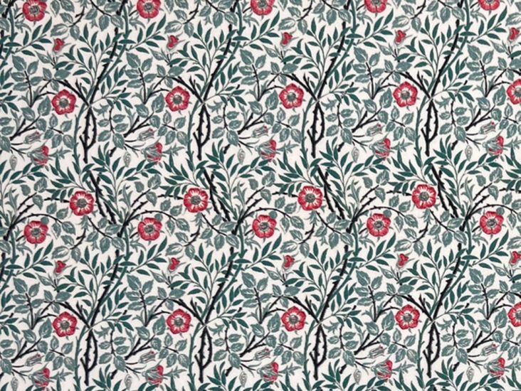 William Morris Sweet Briar Cotton Percale Print