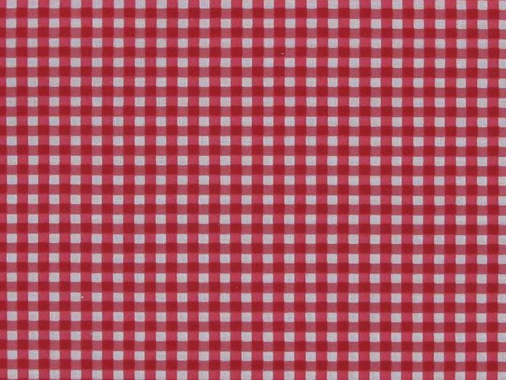 1/8 Inch Printed Polycotton Gingham, Red