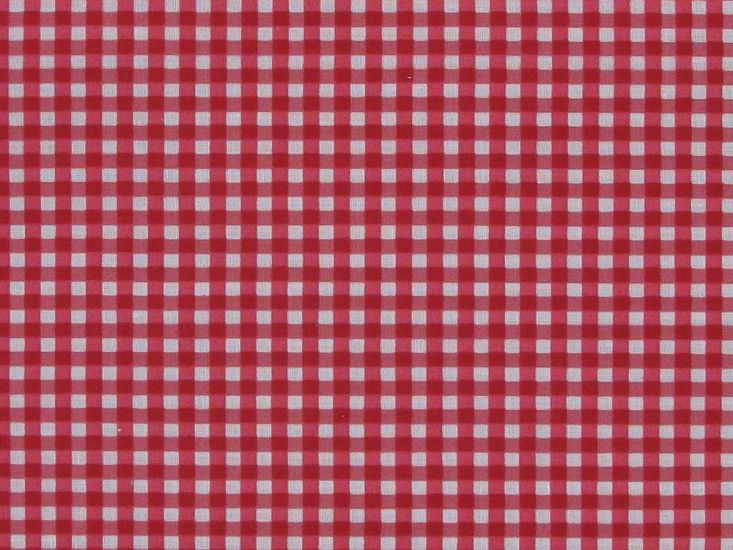 1/8 Inch Printed Polycotton Gingham, Red