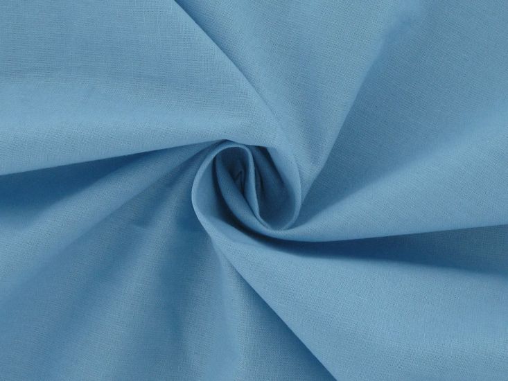 100% Premium Plain Cotton, Sky Blue
