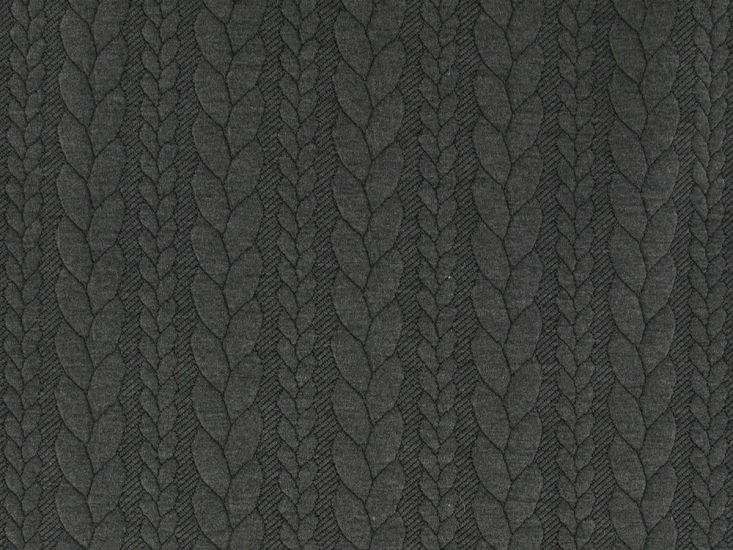 Soft Cable Knit Jersey, Dark Grey