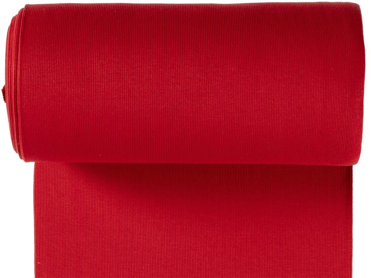Tubular 2x2 Rib Cuffing, Red