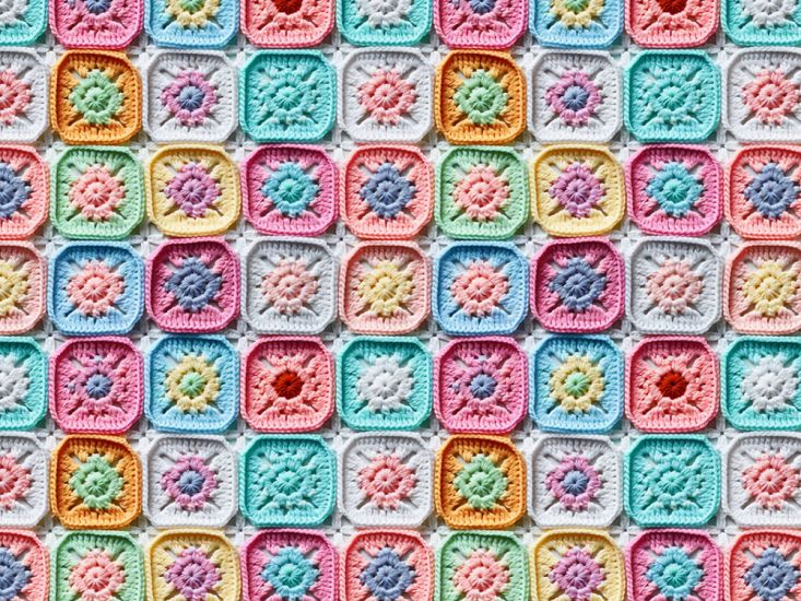 3D Fantasia Cotton Print, Knitted Crochet
