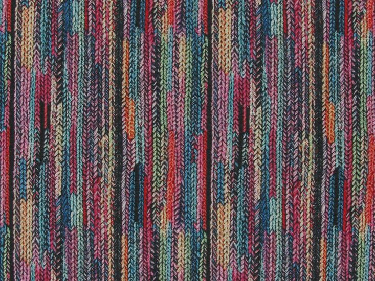 3D Fantasy Cotton Print, Vertical Knit