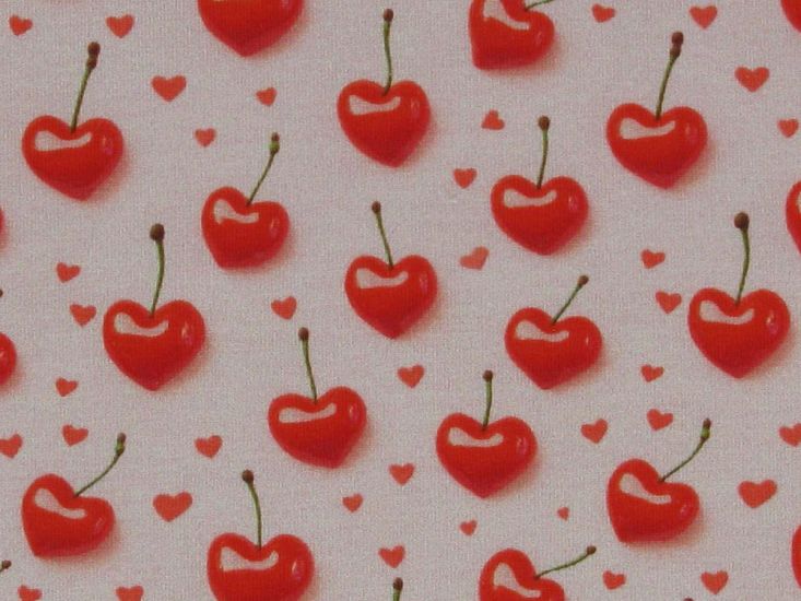3D Fantasy Jersey Print, Cherry Sweetheart, Pink
