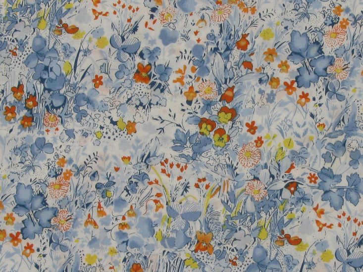 Summer Faire Pima Cotton Lawn, Pale Blue