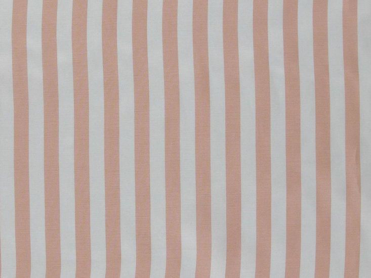 8mm Stripe Habutai, Peach and White