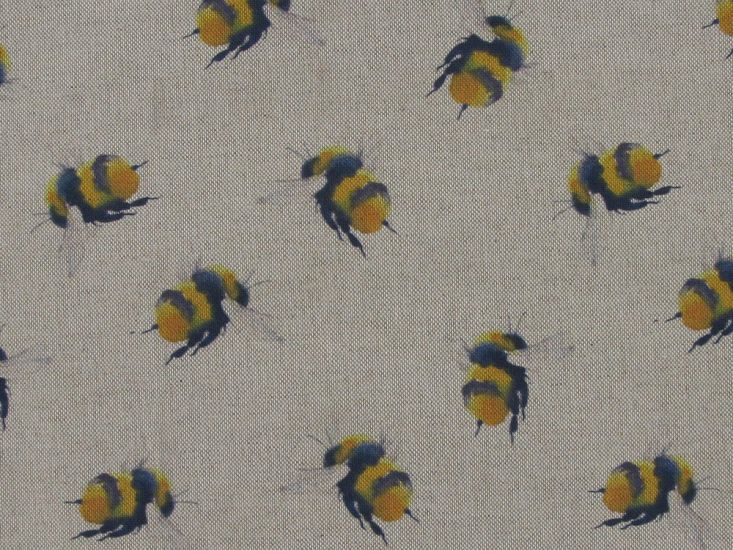 Linen Look Printed Panama Bumble Bee