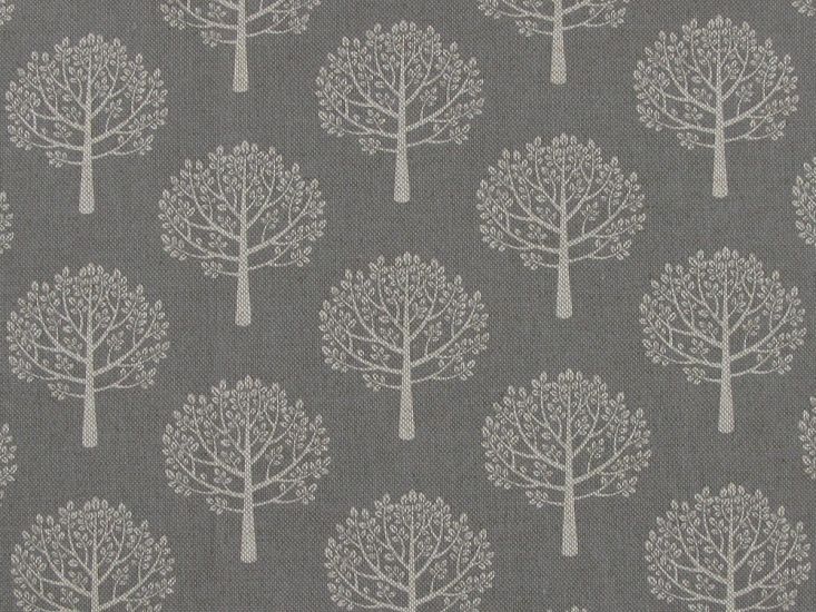 Linen Look Printed Panama Mulberry Trees, Dove