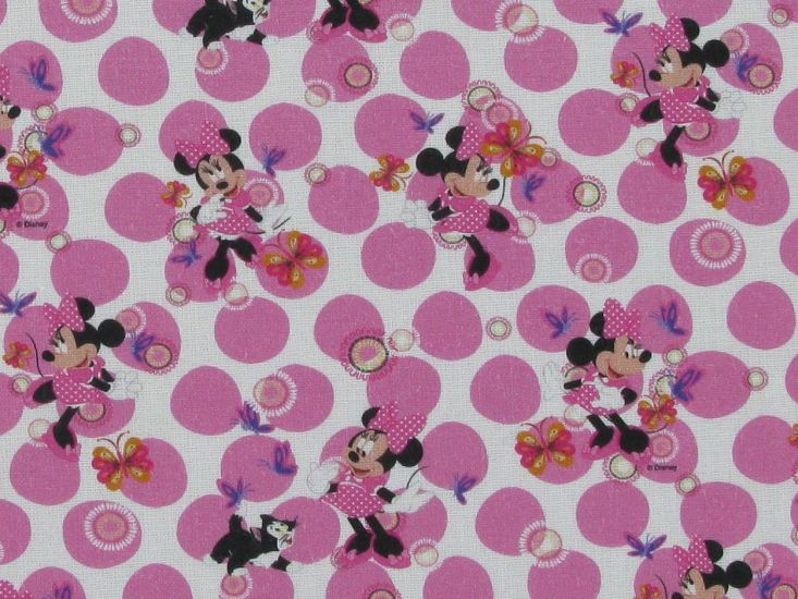 Disney Printed Cotton, Polka Dot Minnie