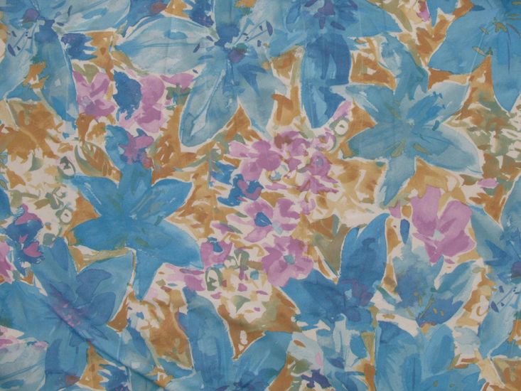 Floral Elastique, Tiger Lily Garden, Blue