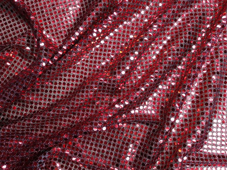 Large Sequin on US Knit - Red