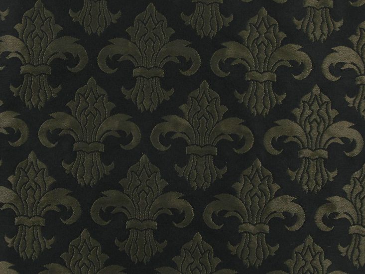 Fleur De Lis Jacquard, Black