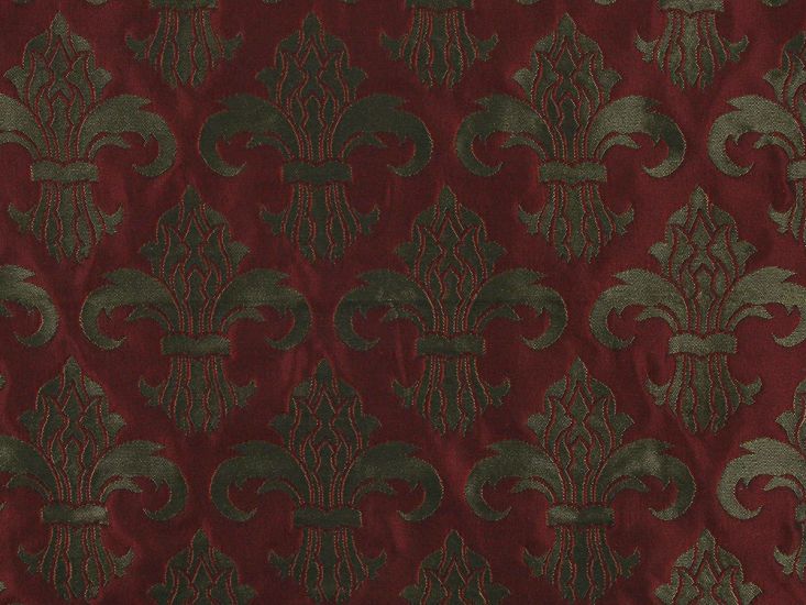 Fleur De Lis Jacquard, Red