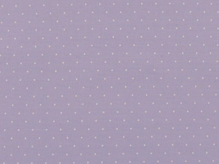 Mini Dots Polycotton Print, Lilac