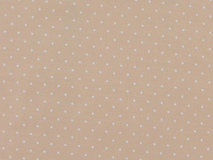 Mini Dots Polycotton Print, Peach