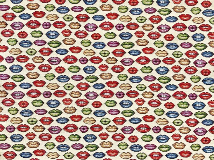 Cotton Rich Woven Tapestry, Lips