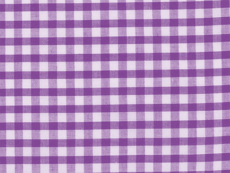 Woven Polycotton Gingham, 1/4 inch, Purple